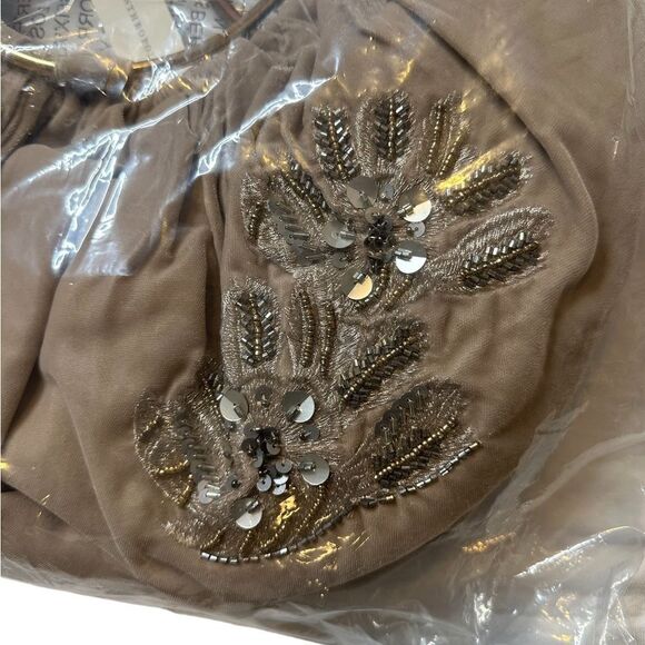 Anthropologie Embellished Flora Velour Satchel with Crossbody Strap NWT - Picture 4 of 8